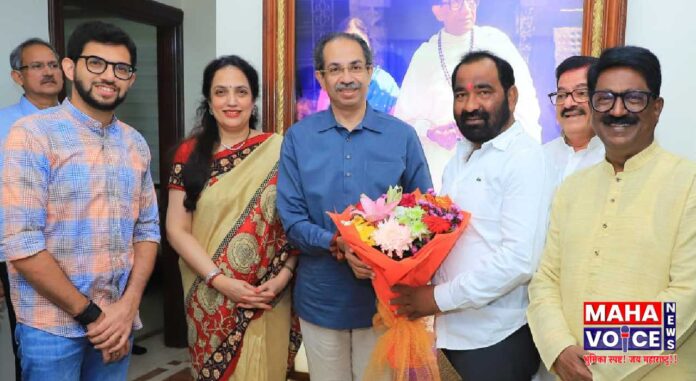 MLA Nitin Deshmukh met party chief Uddhav Thackeray...